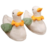 Maxbell Women Duck Shape Plush Slippers Warm Shoes Fuzzy Animal Slippers Soft Comfy