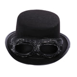 Maxbell Steampunk Top Hat with Goggles Vintage Style for Adult Dress up Halloween