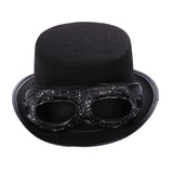 Maxbell Steampunk Top Hat with Goggles Vintage Style for Adult Dress up Halloween