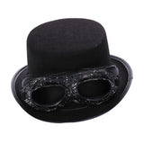 Maxbell Steampunk Top Hat with Goggles Vintage Style for Adult Dress up Halloween