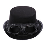 Maxbell Steampunk Top Hat with Goggles Vintage Style for Adult Dress up Halloween