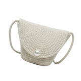 Maxbell Hand Woven Rattan bag Bucket Bag Gift Ladies Shopping Travel Beige
