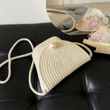 Maxbell Hand Woven Rattan bag Bucket Bag Gift Ladies Shopping Travel Beige