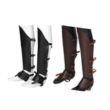 Maxbell Medieval Greaves Boots Shoes Cover for Knight Costume Accessory Black