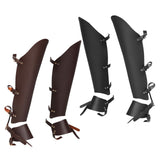 Maxbell Medieval Greaves Boots Shoes Cover for Knight Costume Accessory Black