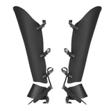 Maxbell Medieval Greaves Boots Shoes Cover for Knight Costume Accessory Black