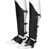 Maxbell Medieval Greaves Boots Shoes Cover for Knight Costume Accessory Black