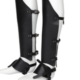 Maxbell Medieval Greaves Boots Shoes Cover for Knight Costume Accessory Black