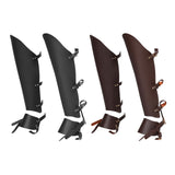 Maxbell Medieval Greaves Boots Shoes Cover for Knight Costume Accessory Black