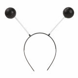 Maxbell Martian Antenna Headband Chunky for Role Play Photo Props Women Men Black