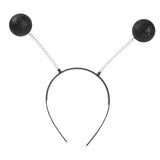 Maxbell Martian Antenna Headband Chunky for Role Play Photo Props Women Men Black