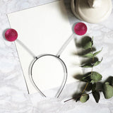 Maxbell Martian Antenna Headband Chunky for Role Play Photo Props Women Men Red
