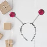 Maxbell Martian Antenna Headband Chunky for Role Play Photo Props Women Men Red