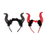 Maxbell Cute Horn Headband Cosplay Costume Headdress Party Favor for Role Play Black