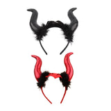 Maxbell Cute Horn Headband Cosplay Costume Headdress Party Favor for Role Play Black