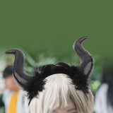 Maxbell Cute Horn Headband Cosplay Costume Headdress Party Favor for Role Play Black