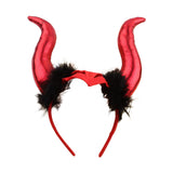 Maxbell Cute Horn Headband Cosplay Costume Headdress Party Favor for Role Play Red