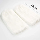 Maxbell Leg Warmers Anime Harajuku Fashion for Cosplay Costume Santa Christmas white