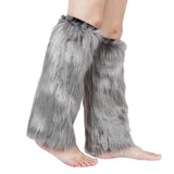 Maxbell Leg Warmers Anime Harajuku Fashion for Cosplay Costume Santa Christmas grey
