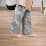 Maxbell Leg Warmers Anime Harajuku Fashion for Cosplay Costume Santa Christmas grey