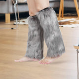 Maxbell Leg Warmers Anime Harajuku Fashion for Cosplay Costume Santa Christmas grey