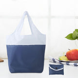 Maxbell Summer Foldable Shopping Bag Handbag Grocery Reusable Women for Ladies Blue