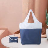 Maxbell Summer Foldable Shopping Bag Handbag Grocery Reusable Women for Ladies Blue