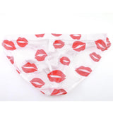 Maxbell Men Underwear Red Lip Print Comfortable Soft Breathable Thin Panties Elastic XL