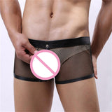 Maxbell Men Underpants Comfortable Quick Drying Elastic Transparent Shorts Low Rise XXL