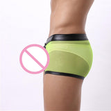 Maxbell Men Underpants Mid Rise Transparent Stretch Mesh Shorts XXL