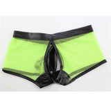 Maxbell Men Underpants Mid Rise Transparent Stretch Mesh Shorts XXL