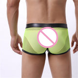 Maxbell Men Underpants Mid Rise Transparent Stretch Mesh Shorts XXL