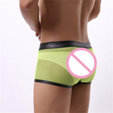 Maxbell Men Underpants Mid Rise Transparent Stretch Mesh Shorts XXL