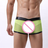 Maxbell Men Underpants Mid Rise Transparent Stretch Mesh Shorts XXL