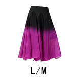 Maxbell Women's Ballroom Dance Skirt, Long Swing Skirt Performance Cosplay Latin L