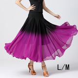 Maxbell Women's Ballroom Dance Skirt, Long Swing Skirt Performance Cosplay Latin L