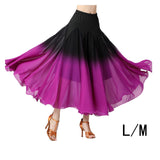 Maxbell Women's Ballroom Dance Skirt, Long Swing Skirt Performance Cosplay Latin L