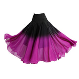 Maxbell Women's Ballroom Dance Skirt, Long Swing Skirt Performance Cosplay Latin M