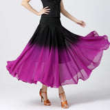 Maxbell Women's Ballroom Dance Skirt, Long Swing Skirt Performance Cosplay Latin M