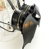 Maxbell Black Bat Wings Backpack Goth Punk Lace Wing Shoulder Bag Leather Rucksack