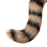 Maxbell Cute Cat Ears Tail Cosplay Halloween Plush Headband Party Adults Adult Brown Black