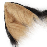 Maxbell Cute Cat Ears Tail Cosplay Halloween Plush Headband Party Adults Adult Brown Black