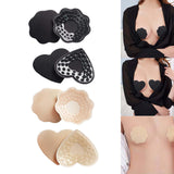 Maxbell 2Pcs 1 Pair Breast Covers Silicone Adhesive Women Men Evening Dress Black Plum