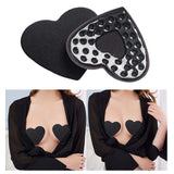 Maxbell 2Pcs 1 Pair Breast Covers Silicone Adhesive Women Men Evening Dress Black Heart
