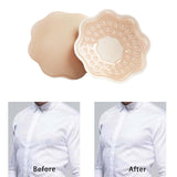 Maxbell 2Pcs 1 Pair Breast Covers Silicone Adhesive Women Men Evening Dress Brown Bossom