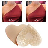 Maxbell 2Pcs 1 Pair Breast Covers Silicone Adhesive Women Men Evening Dress Brown Heart