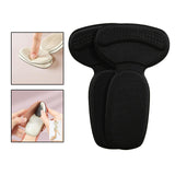 Maxbell 2x Heel Cushion Pads T Shape Shoe Heel Insoles Shoe Pad for Loose Shoes Black