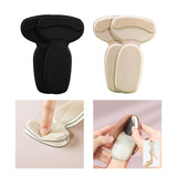 Maxbell 2x Heel Cushion Pads T Shape Shoe Heel Insoles Shoe Pad for Loose Shoes Black