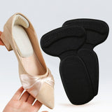 Maxbell 2x Heel Cushion Pads T Shape Shoe Heel Insoles Shoe Pad for Loose Shoes Black