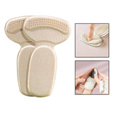Maxbell 2x Heel Cushion Pads T Shape Shoe Heel Insoles Shoe Pad for Loose Shoes Apricot